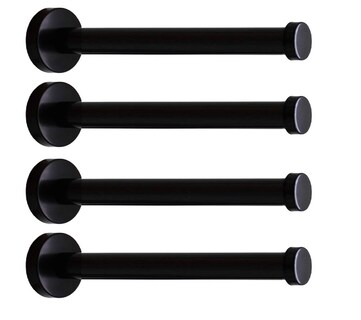 Foto 1 | Foto 1 | Ganchos De Montaje En Pared Nelxulas Classic De Acero Inoxidable Negro - Venta Internacional.