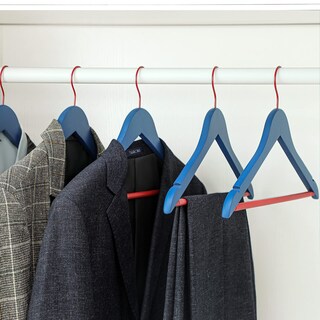 Foto 6 | Foto 6 | Perchas De Madera Topia Hanger Premium Paquete De 16 Azul/rojo - Venta Internacional.