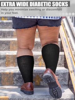 Foto 4 | Foto 4 | Calcetines Bunnycool Extra Anchos Para Linfedema Bariátrico Hinchado De 30 Cm - Venta Internacional.