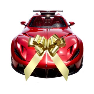 Foto 1 | Foto 1 | Lazo Gigante De Regalo Rozozo Para Coche 76 Cm Vinilo Dorado Impermeable - Venta Internacional.