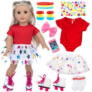 Foto 1 | Foto 1 | Set De Accesorios Para Muñeca Niña Otmoon De 18 Pulgadas Con Patín De Viaje - Venta Internacional.