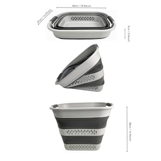 Foto 7 | Foto 7 | Cesta De Lavandería Sammart Plegable De 40 Litros (10.5 Galones)  Color Gris - Venta Internacional.