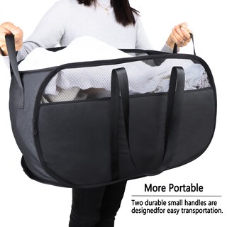 Foto 2 | Foto 2 | Cesto De Ropa Plegable Xiayan Negro Con Asas Duraderas - Venta Internacional.