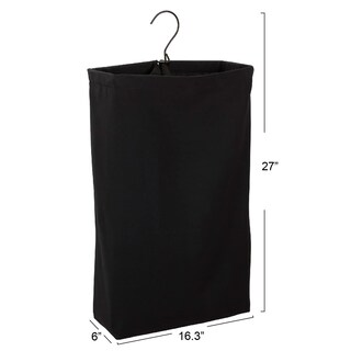Foto 3 | Foto 3 | Bolsa De Lavandería Para Colgar En La Puerta Household Essentials Negra - Venta Internacional.