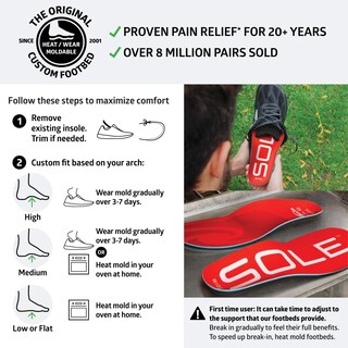 Foto 6 | Foto 6 | Plantillas Sole Active Ancho Y Mediano Soporte Ortopédico Para El Arco - Venta Internacional.