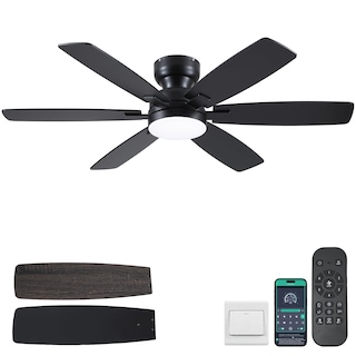 Foto 1 | Foto 1 | Ventilador De Techo Kviflon 52 Con Luces Mando A Distancia Color Negro - Venta Internacional.