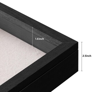 Foto 3 | Foto 3 | Shadow Box Eletecpro 28 X 35 Cm Con Tapa De Cristal Y Respaldo De Lino Color Negro - Venta Internacional.