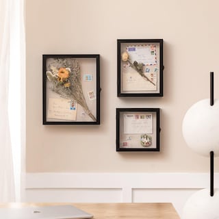 Foto 7 | Foto 7 | Shadow Box Eletecpro 28 X 35 Cm Con Tapa De Cristal Y Respaldo De Lino Color Negro - Venta Internacional.