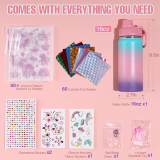 Foto 2 | Foto 2 | Kit De Botellas De Agua Jmmico Decora Tu Propio Unicornio Para Niñas De 4 A 10 Años - Venta Internacional.