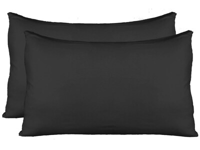 Foto 1 | Foto 1 | Fundas De Almohada Truworth Bedding Tejido Elástico Modal Rayón Negro - Venta Internacional.