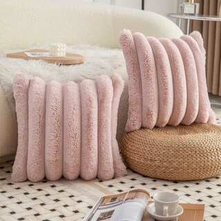 Foto 3 | Foto 3 | Fundas De Cojín Neelvin De Piel Sintética Rosa Acogedoras Y Suaves 45 X 45 Cm - Venta Internacional.