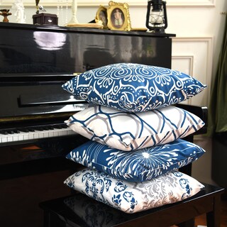 Foto 4 | Foto 4 | Juego De 4 Fundas De Almohada Coliuso Color Azul 45 X 45 Cm Poliéster - Venta Internacional.