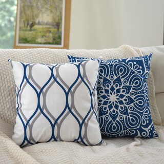 Foto 7 | Foto 7 | Juego De 4 Fundas De Almohada Coliuso Color Azul 45 X 45 Cm Poliéster - Venta Internacional.