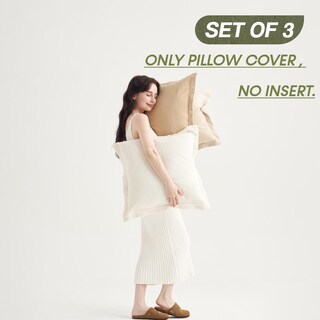 Foto 2 | Foto 2 | Pack De 3 Fundas De Almohada Coco Top Tamaño Grande Pana 60 X 60 Cm - Venta Internacional.