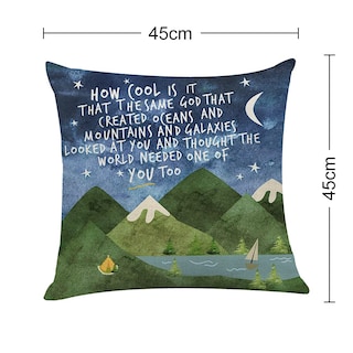 Foto 2 | Foto 2 | Funda De Almohada Littlefa Inspiring Gifts Cute Mountains Beige - Venta Internacional.