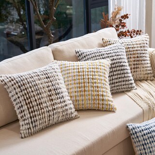 Foto 5 | Foto 5 | Funda De Almohada Aeckself Boho Chenille Con Mechones De 45 X 45 Cm Marrón Y Blanco - Venta Internacional.