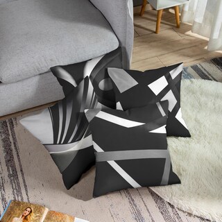 Foto 2 | Foto 2 | Fundas De Almohada Emvency Modernas Abstractas Con Rayas Grises 50 X 50 Cm - Venta Internacional.