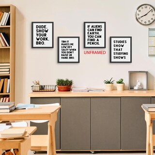 Foto 5 | Foto 5 | Set De Láminas De Pared Hxlac  Divertida Decoración De Aula  20 X 25 Cm - Venta Internacional.