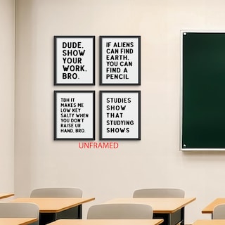 Foto 6 | Foto 6 | Set De Láminas De Pared Hxlac  Divertida Decoración De Aula  20 X 25 Cm - Venta Internacional.