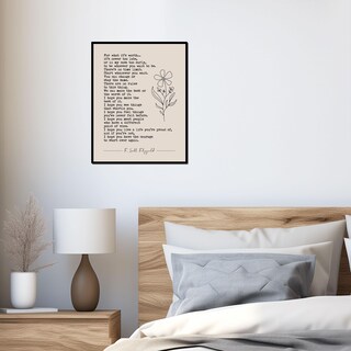 Foto 2 | Foto 2 | Decoración Mural De Fly Designs For What It's Worth Con Marco Negro De 28 X 36 Cm - Venta Internacional.