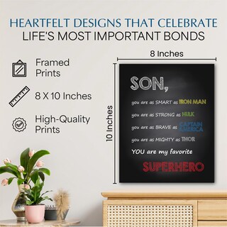 Foto 2 | Foto 2 | Decoración Mural American Luxury Gifts Motivational Marvel Son  20 X 25 Cm - Venta Internacional.