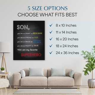 Foto 7 | Foto 7 | Decoración Mural American Luxury Gifts Motivational Marvel Son  20 X 25 Cm - Venta Internacional.
