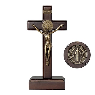Foto 1 | Foto 1 | Cruz De Pie De Madera Kuxbet  Crucifijo De Jesucristo  13 Cm - Venta Internacional.