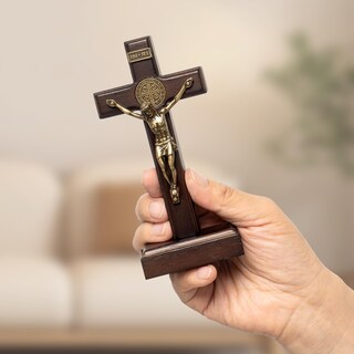 Foto 4 | Foto 4 | Cruz De Pie De Madera Kuxbet  Crucifijo De Jesucristo  13 Cm - Venta Internacional.