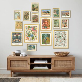Foto 6 | Foto 6 | Decoración Mural Anerza Vintage William Morris 16 Unidades Con Marco - Venta Internacional.