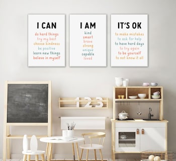 Foto 3 | Foto 3 | Afirmaciones De Pared Para Decoración De Guardería Infantil 3 Piezas Ppj - Venta Internacional.