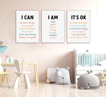 Foto 5 | Foto 5 | Afirmaciones De Pared Para Decoración De Guardería Infantil 3 Piezas Ppj - Venta Internacional.