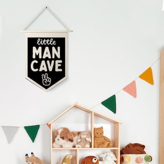Foto 4 | Foto 4 | Banderín Colgante De Lona Qpenm Little Man Cave - Venta Internacional.