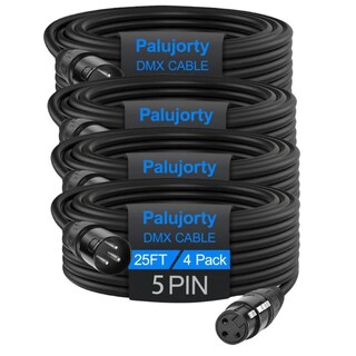 Foto 1 | Foto 1 | Cables Dmx Palujorty De 5 Pines 7 6 M Paquete De 4 Con 3 Conductores - Venta Internacional.
