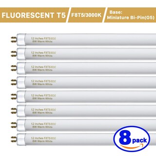 Foto 3 | Foto 3 | Bombillas Fluorescentes Konideke F8t5/ww Blanco Cálido 12 Cm 8 W 460 Lm Paquete De 8 - Venta Internacional.