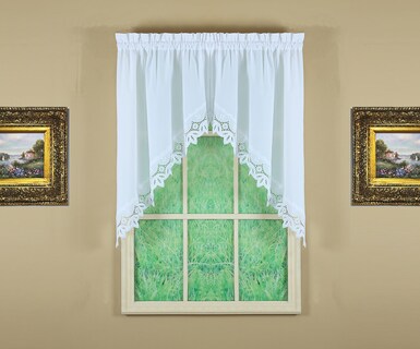Foto 1 | Foto 1 | Curtain Today's Heirloom Battenberg Con Ojales 38 Pulgadas Color Blanco - Venta Internacional.
