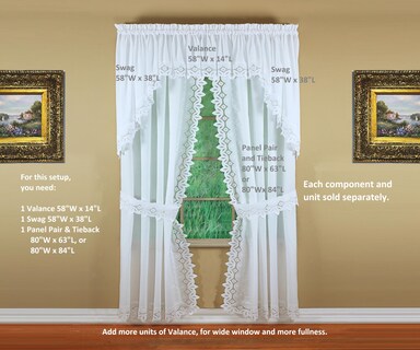 Foto 7 | Foto 7 | Curtain Today's Heirloom Battenberg Con Ojales 38 Pulgadas Color Blanco - Venta Internacional.