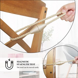 Foto 4 | Foto 4 | Cuerda Magnética Nieffeiy Para Cortinas Color Beige Paquete De 4 Unidades - Venta Internacional.