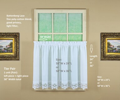 Foto 2 | Foto 2 | Estante Para Cortinas Today's Heirloom Battenberg Color Blanco 58 X 36 Cm - Venta Internacional.