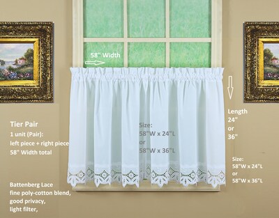 Foto 7 | Foto 7 | Estante Para Cortinas Today's Heirloom Battenberg Color Blanco 58 X 36 Cm - Venta Internacional.