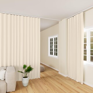 Foto 6 | Foto 6 | Cortinas Separadoras De Ambientes Hoeflife Blackout Soporte De Techo Color Beige - Venta Internacional.