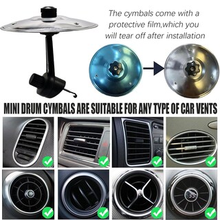 Foto 5 | Foto 5 | Platillo Para Coche Bovvsky Air Vent Mini Drum Crash Plateado - Venta Internacional.