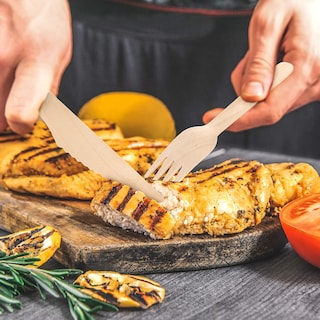 Foto 5 | Foto 5 | Juego De Cubiertos De Madera Desechables Ezylinker 150 Unidades - Venta Internacional.