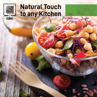 Foto 4 | Foto 4 | Juego De Cubiertos Zebraz 100% Bambú  100 Unidades  50 Tenedores  25 Cuchillos  25 Cucharas - Venta Internacional.