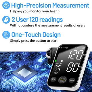 Foto 2 | Foto 2 | Manual Preciso Del Monitor De Presión Arterial Para La Parte Superior Del Brazo Douhao - Venta Internacional.