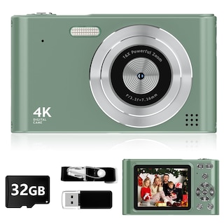 Foto 1 | Foto 1 | Cámara Digital Vyncs 2025 44mp 1080p Compact 16x Zoom Verde - Venta Internacional.