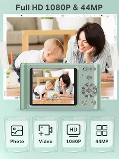 Foto 2 | Foto 2 | Cámara Digital Vyncs 2025 44mp 1080p Compact 16x Zoom Verde - Venta Internacional.