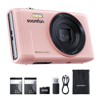 Foto 1 | Foto 1 | Cámara Digital Soomfon Max 72mp Point And Shoot Kids Rosa - Venta Internacional.