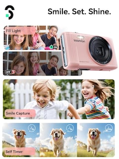 Foto 4 | Foto 4 | Cámara Digital Soomfon Max 72mp Point And Shoot Kids Rosa - Venta Internacional.