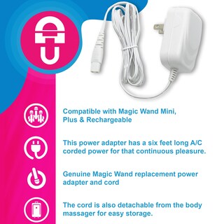 Foto 2 | Foto 2 | Adaptador De Corriente Y Cable De Carga Para El Mini Masajeador Magic Wand - Venta Internacional.