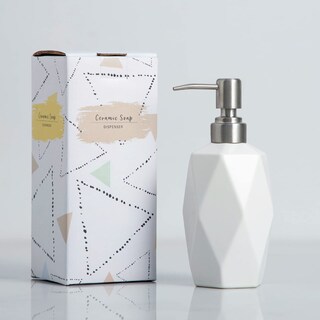 Foto 7 | Foto 7 | Dispensador De Jabón Fe Ceramic 400 Ml Con Bomba De Acero Inoxidable - Venta Internacional.